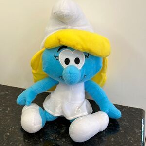 The Smurfs Smurfette Plush Doll 16” Nanco 2010 w/Tag Toy Stuffed Retro 80s